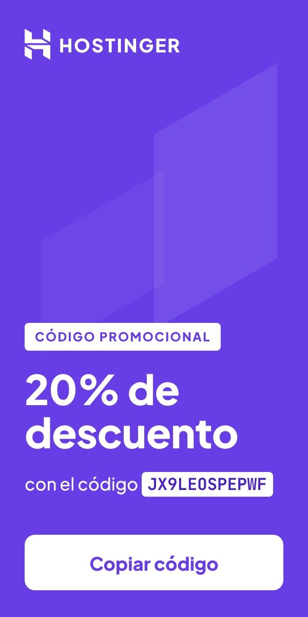 Hostinger: 20% de descuento con el código JX9LEOSPEPWF